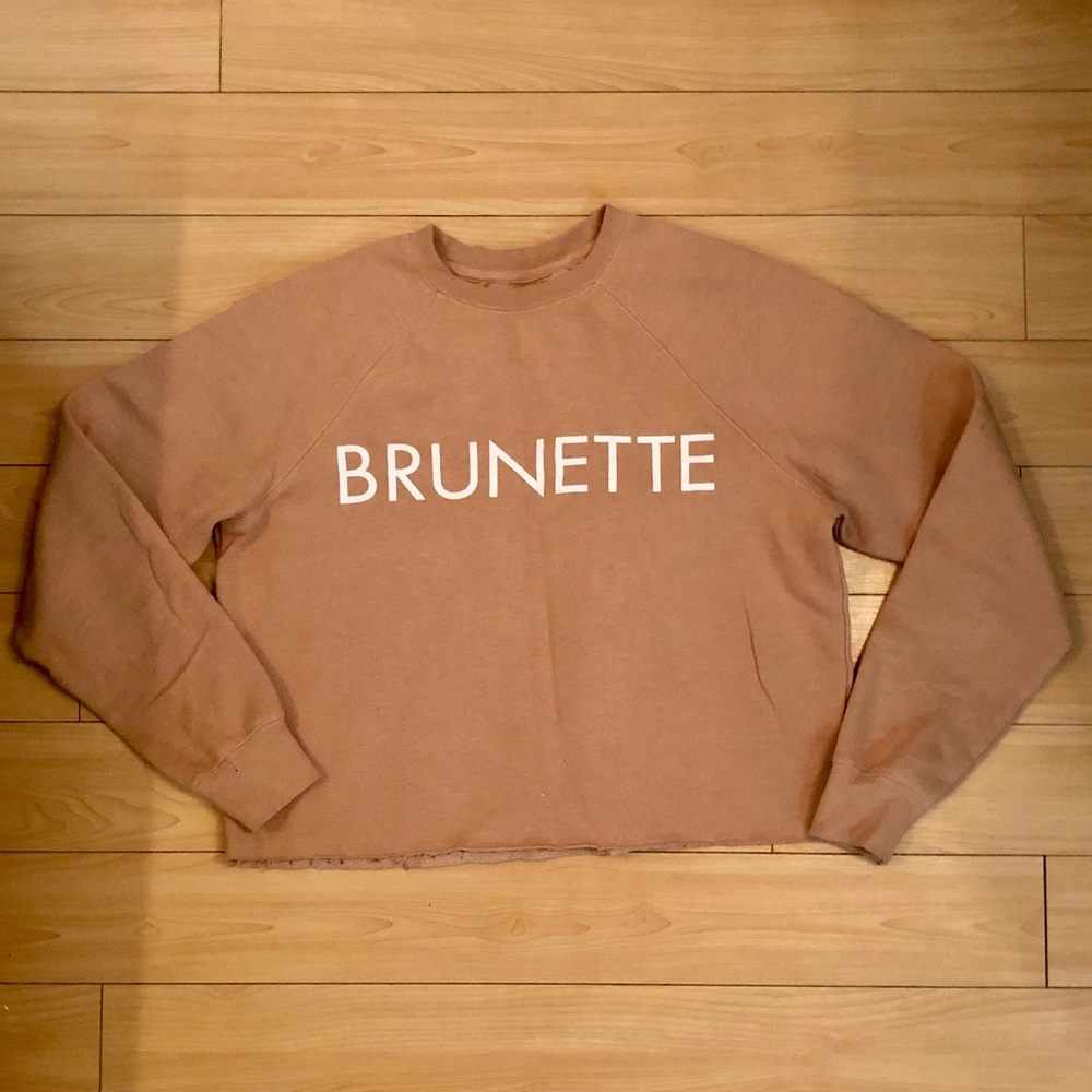Brunette The Label crop crew neck sweatshirt